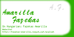 amarilla fazekas business card